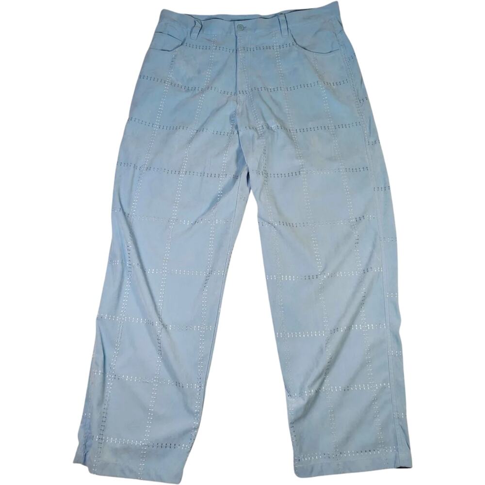 VTG Delf Baggy Patchwork Pants Trousers Blue Men's 42x34 Y2K Indie Streetwear